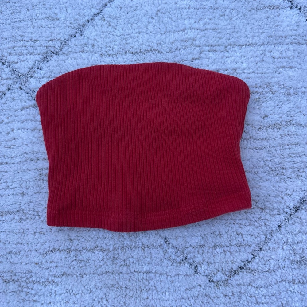 TNA Strapless Ribbed Top - Picture 2 of 3